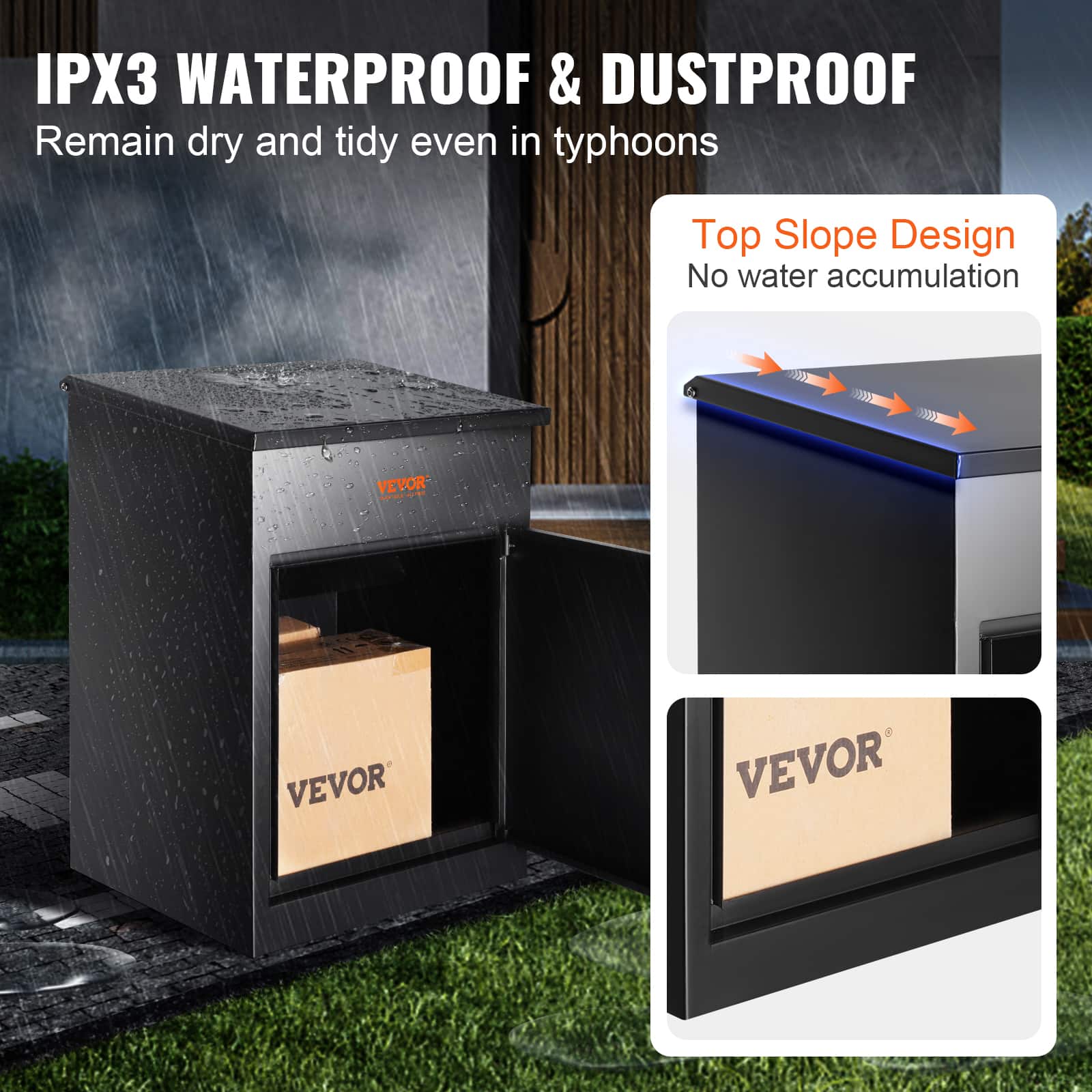 VEVOR Package Delivery Boxes for Outside, Extra Large Mailbox with