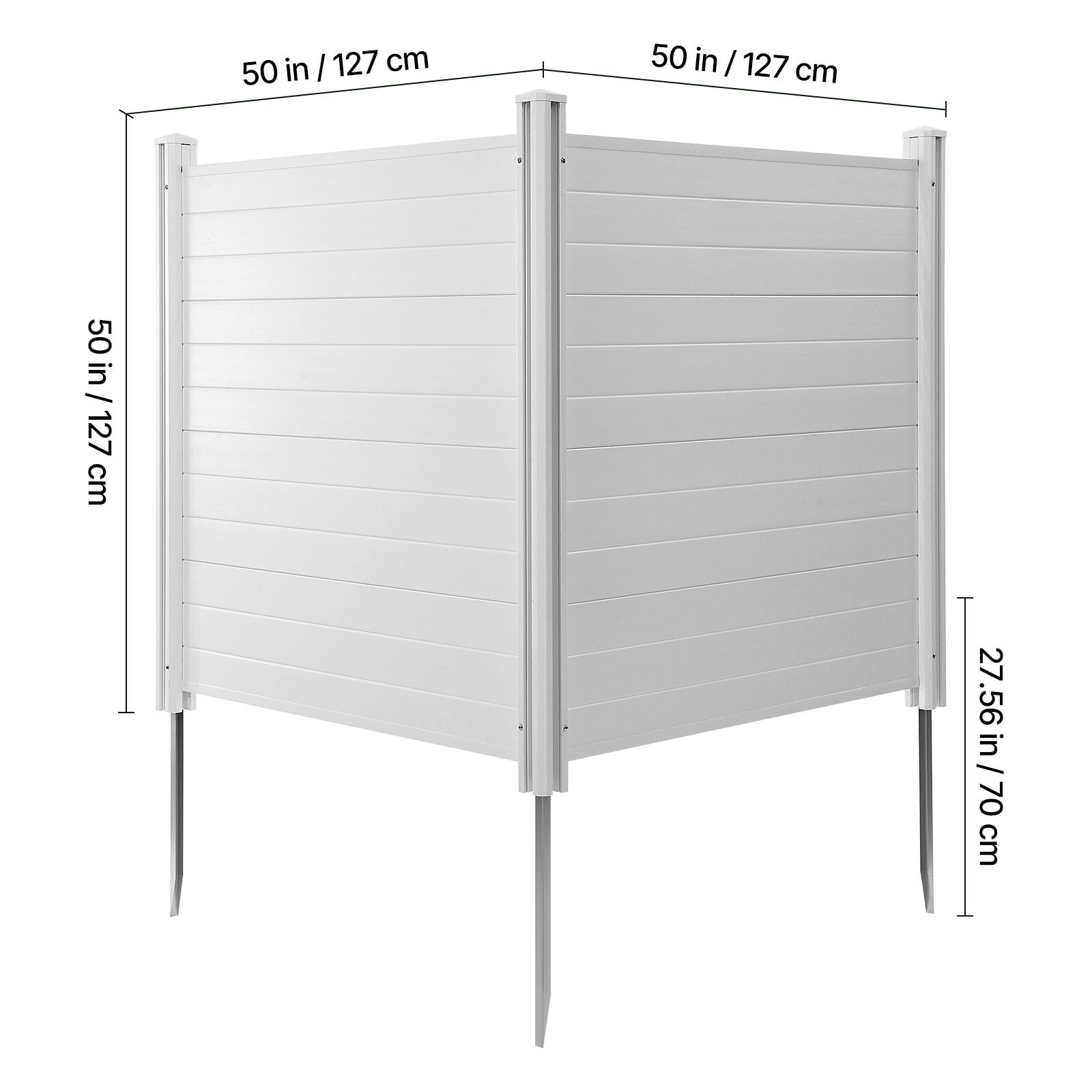 50 in / 127 cm  
50 in / 127 cm  
27.56 in / 70 cm