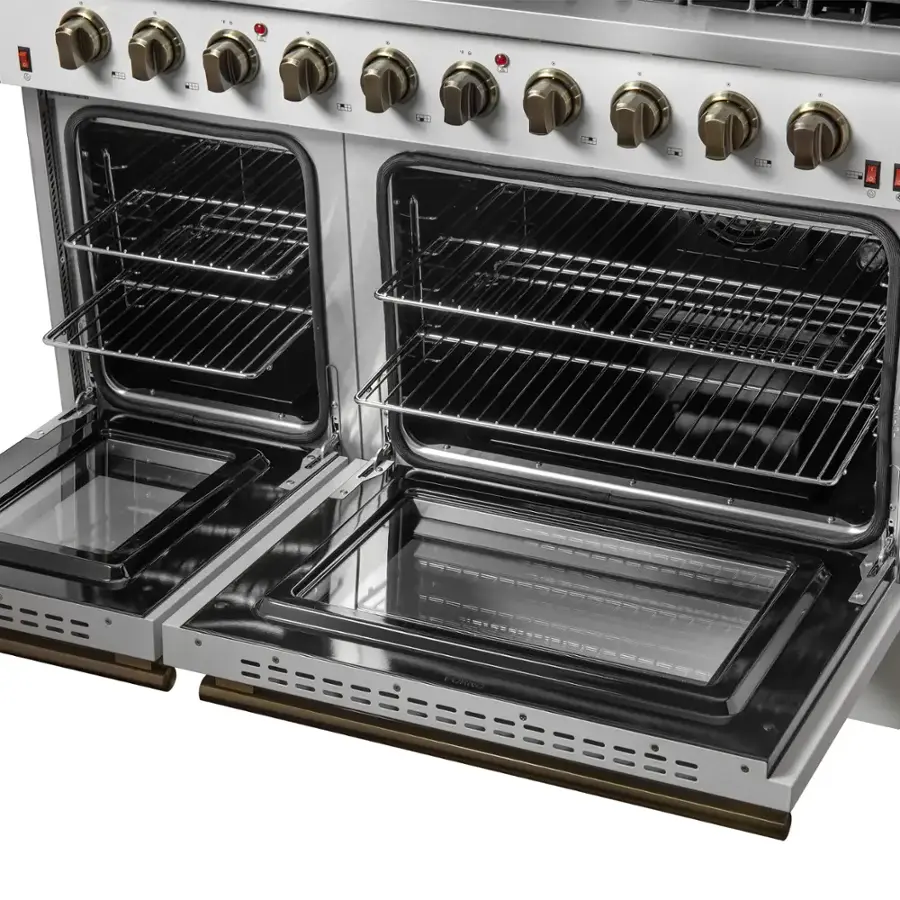 Alt View 3. Forno Appliances - Galiano 6.58 Cu. Ft. Freestanding Gas Range with Convection Oven - White.