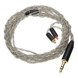 Unique Bargains - IEM Earphone Cable 1.2M, 28AWG 4-Core High Purity Silver-Plated HiFi Replacement for Ananda Arya HE400SE (3.5mm, MMCX) - Gray