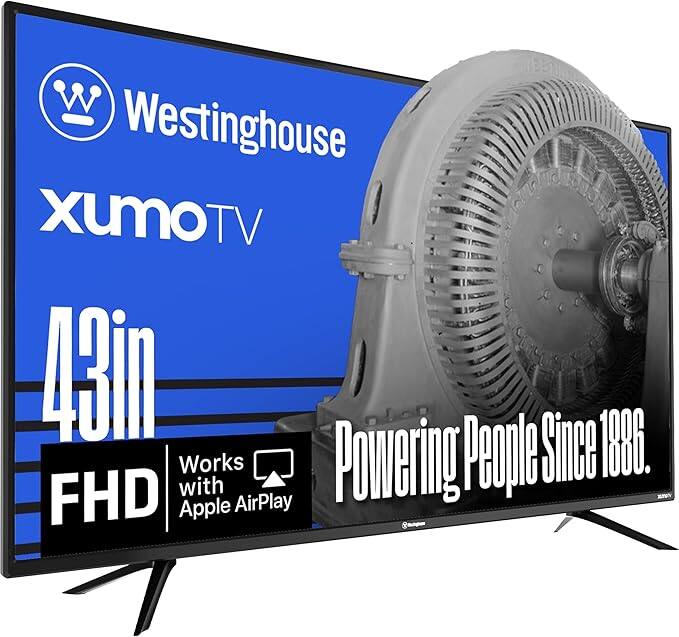 Westinghouse - 43" Xumo Smart TV, 1080P FHD LED, Voice Remote, Apple HomeKit, Wi-Fi & Mobile Connectivity