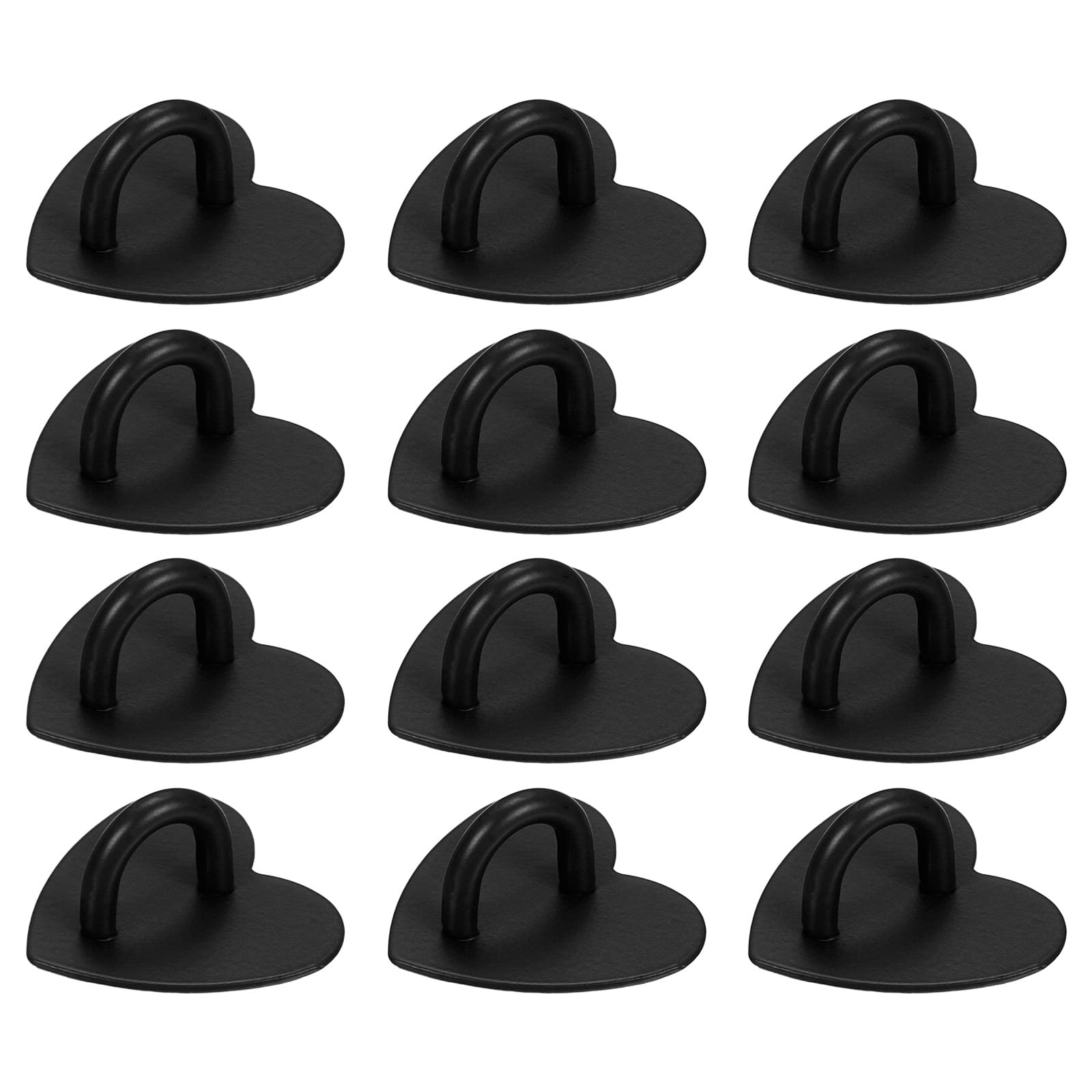 "Unique Bargains - Metal Phone Charm Hook 1"", 12pcs Adhesive Heart Shaped Finger Grip for Smartphones Keychain Tablet Case Accessories - Dark Black" price history on PriceWatchPro