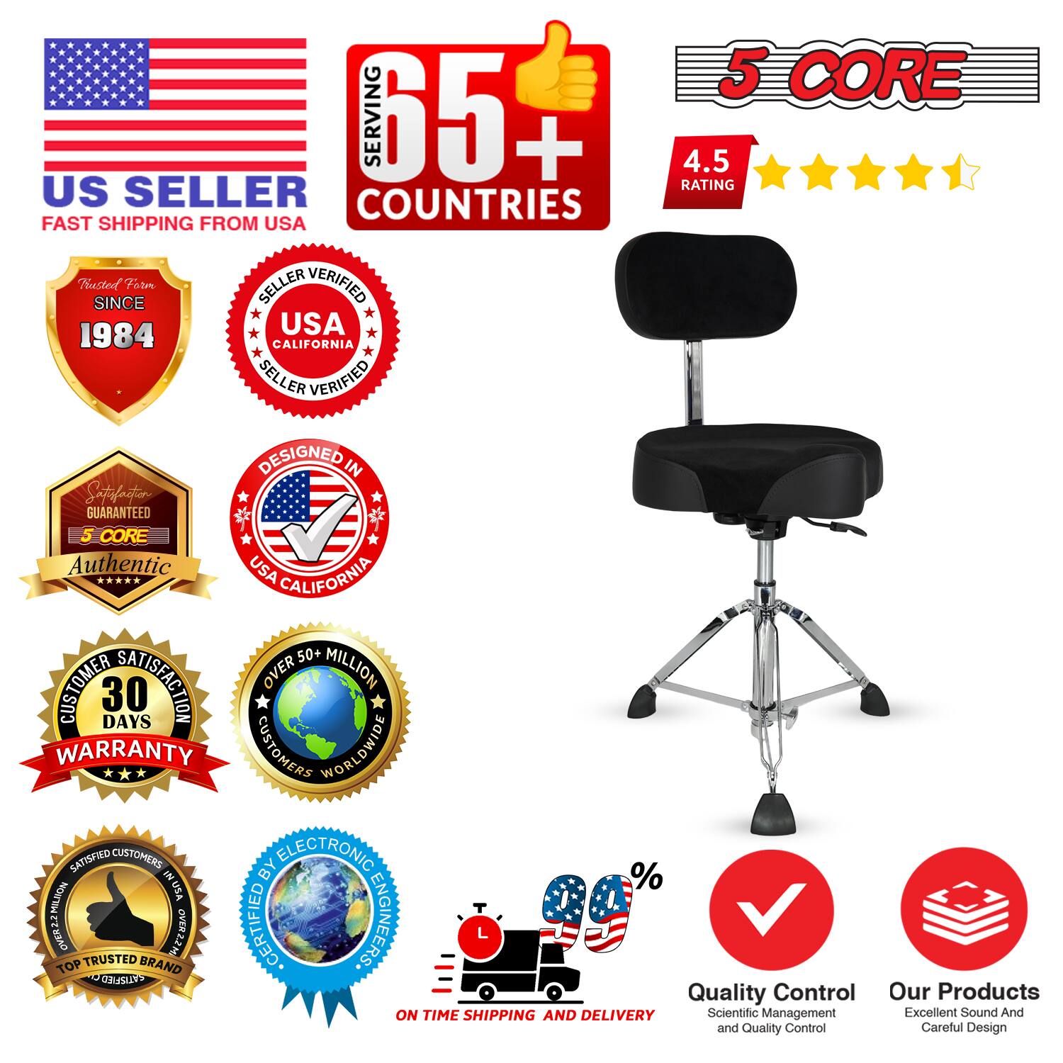 **US Seller**  
Fast Shipping from USA

**5 Core**  
4.5 Rating

**Serving 65+ Countries**

**Trusted Since 1984**

**Seller Verified**  
USA California

**Designed in USA California**

**Authentic**  
USA California

**Customer Satisfaction Guaranteed**

**30 Days Warranty**

**Over 50 Million Customers Worldwide**

**Certified by Electronic Engineers**

**Top Trusted Brand**

**On Time Shipping and Delivery**

**Quality Control**  
Scientific Management and Quality Control

**Our Products**  
Excellent Sound and Careful Design
