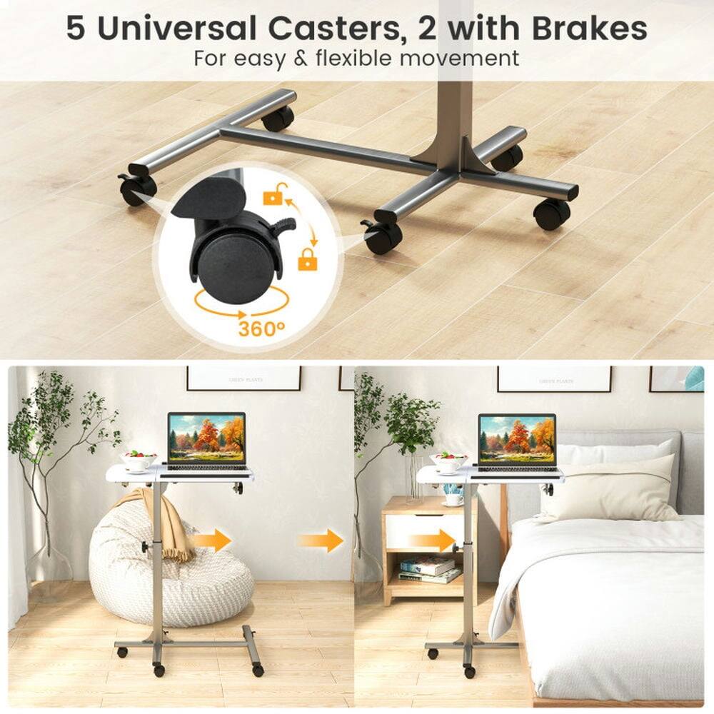5 Universal Casters, 2 with Brakes  
For easy & flexible movement  
360°