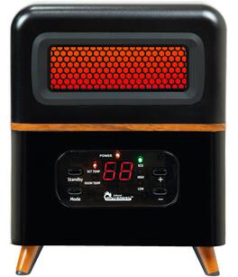 DR. INFRARED HEATER - DR-978 Dual Heating Hybrid Space Heater, 1500W with Remote , More Heat - Black