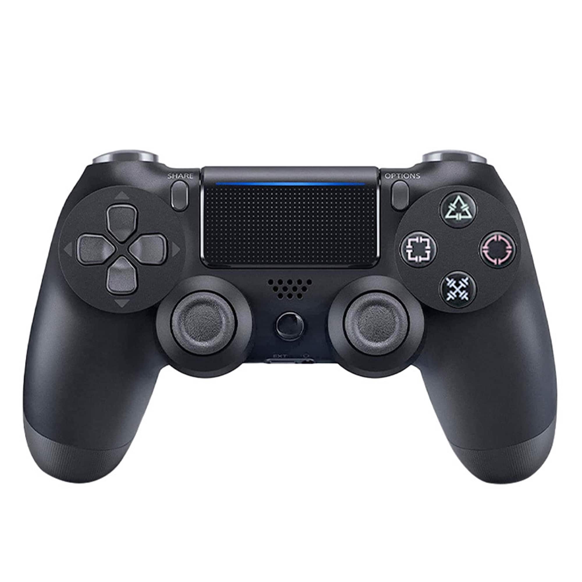 YONWAY - Wireless Bluetooth Game Controller for PlayStation 4, Console Gamepad with Touch Panel, Six-axis Dual Vibration - Black