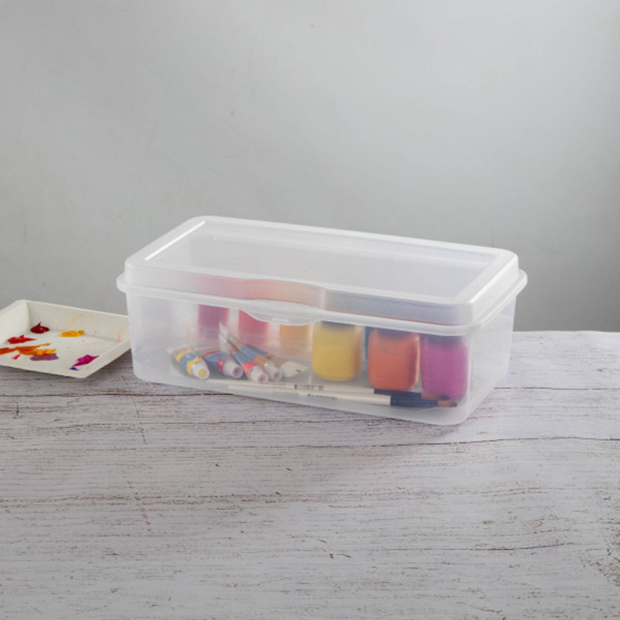 Alt View 2. Sterilite - Sterilite Plastic Stacking FlipTop Latching Storage Box Container, Clear 18 Pack - Clear.