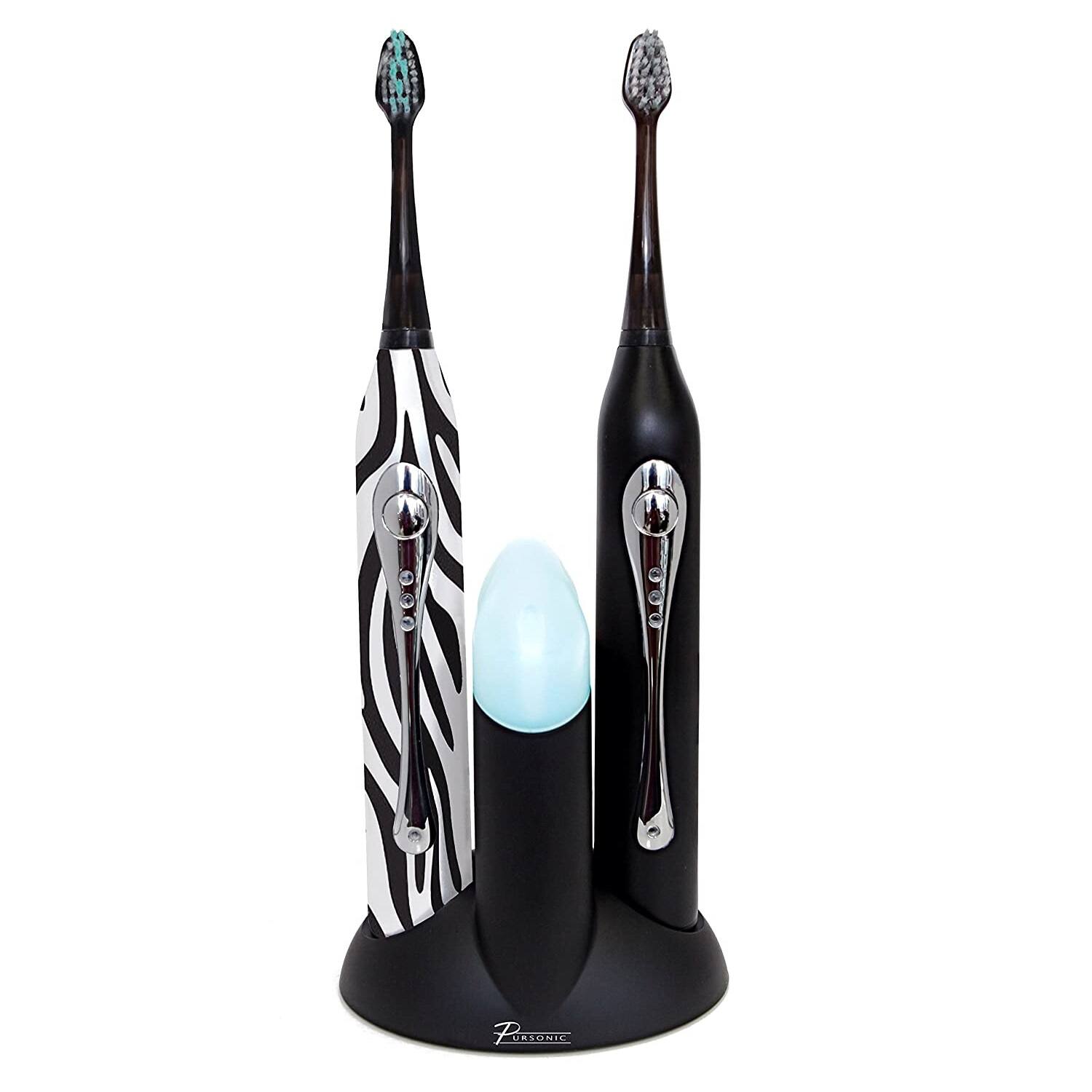 Angle. Pursonic - Dual Handle Electric Toothbrush with UV Sanitizer - Multicolor.