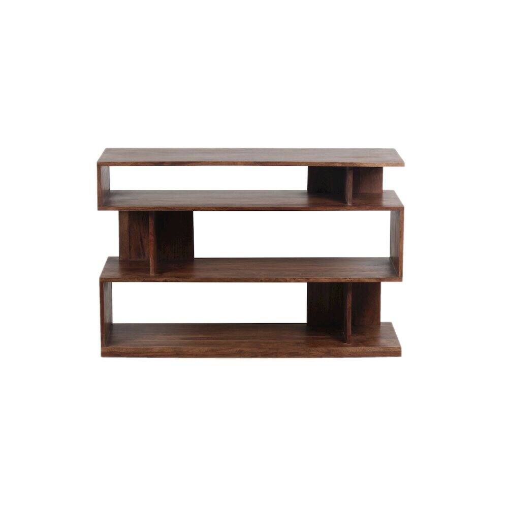 Left. Porter Designs - Portola Solid Acacia Wood Console Table - Brown.