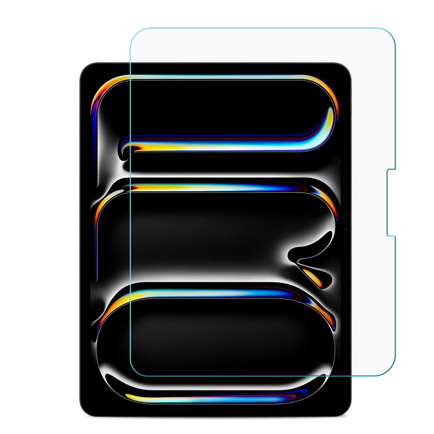 Front. Mybat - MyBat Tempered Glass Screen Protector (2.5D) for Apple iPad Pro 13 (2024)/ iPad Air 13 (2025) / iPad Air 13 (2024) - Clear.