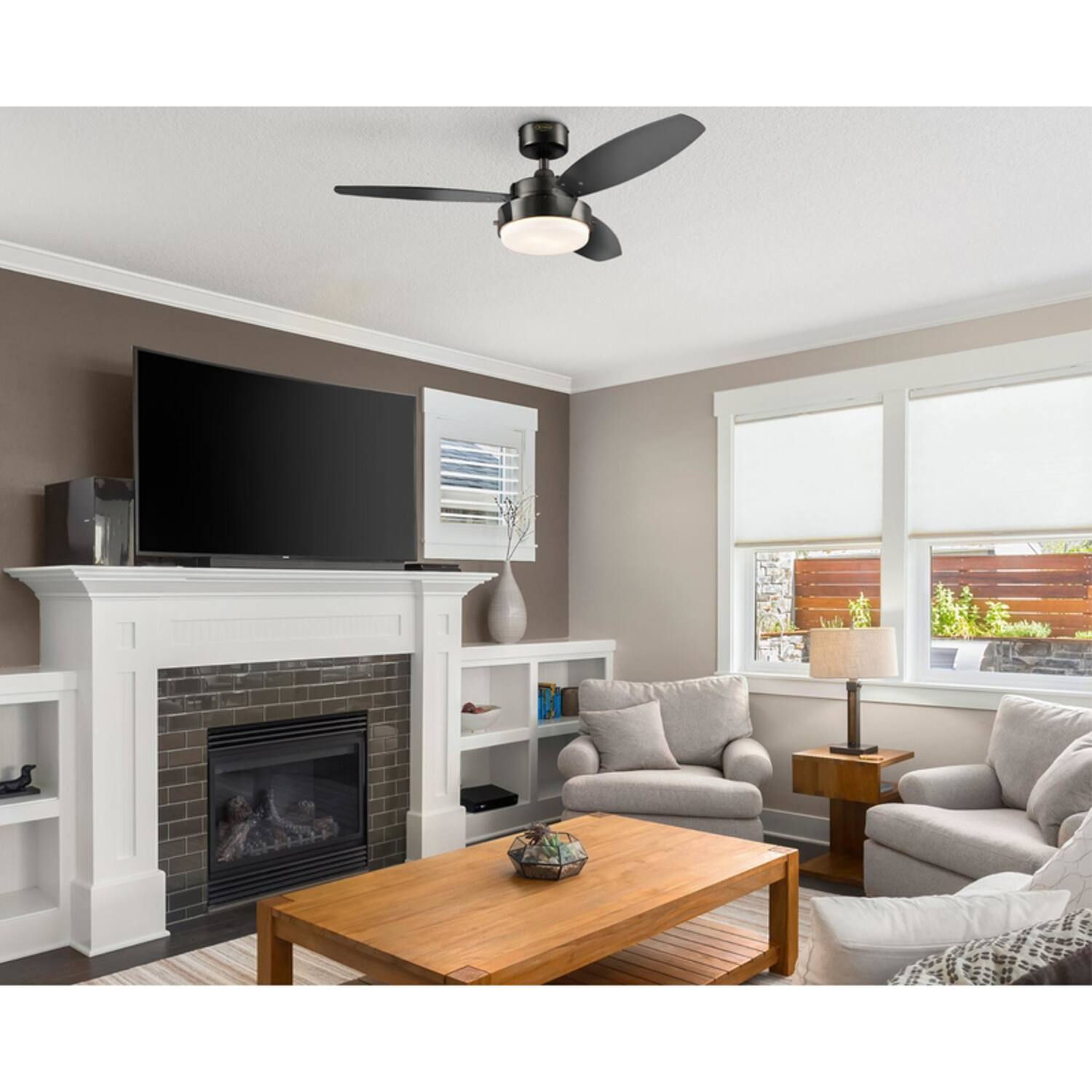 Alt View 1. Westinghouse - Westinghouse Alloy 42 in. Gun Metal Black LED Indoor Ceiling Fan.