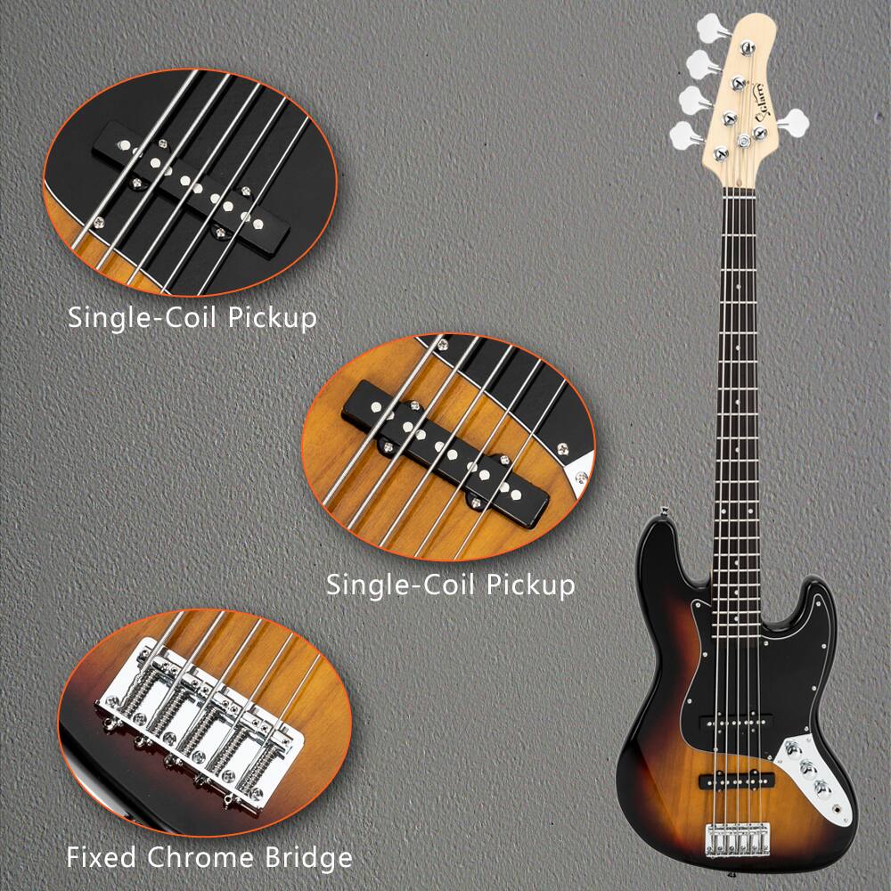 - Single-Coil Pickup
- Single-Coil Pickup
- Fixed Chrome Bridge