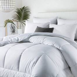 Hivvago - Queen Size All Seasons Polyester Down Alternative Comforter - Soft White
