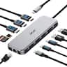 Acer - Laptop Docking Station 3 Monitors, 11-in-1 USB C Docking Station with 8K DP, HDMI 4K@60Hz, 10Gbps Data - Gray