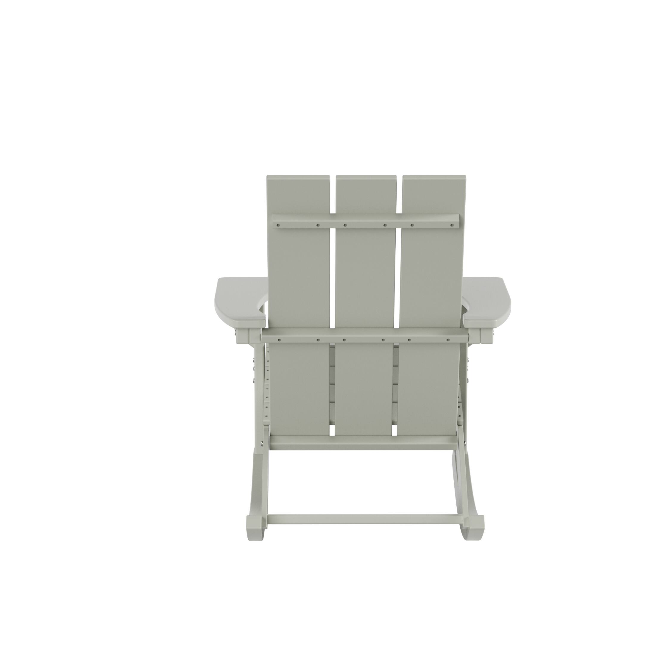 Alt View 2. WestinTrends - WestinTrends Ashore Outdoor Patio Modern Adirondack Rocking Chair - Sand.