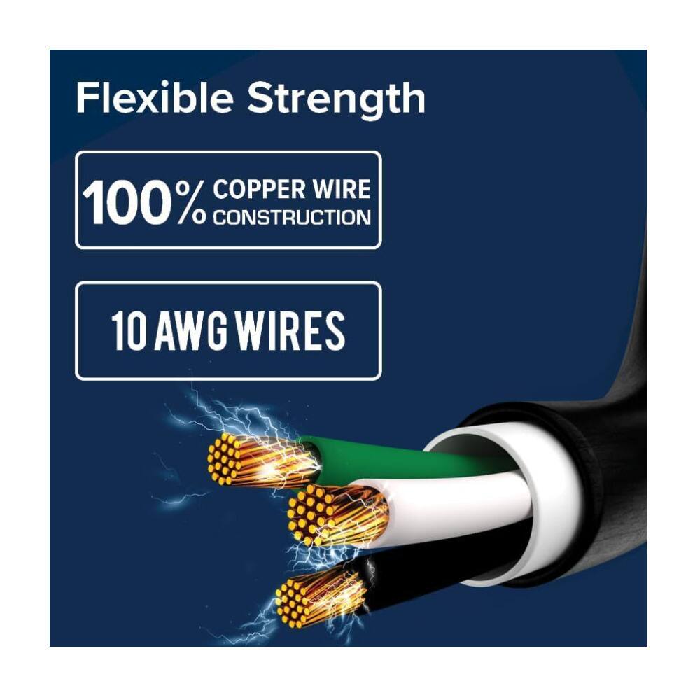 Flexible Strength  
100% Copper Wire Construction  
10 AWG Wires