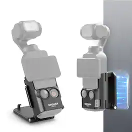 Neewer - Magnetic Mount Stand for DJI Osmo Pocket 3 - 180° Adjustable Holder & Expansion Adapter for Battery Grip
