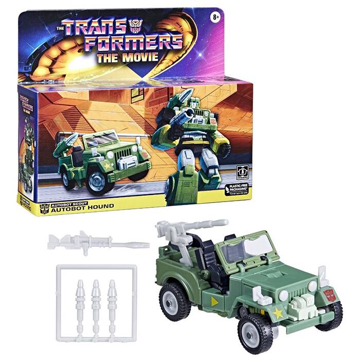 8+  
TRANSFORMERS THE MOVIE  
AUTOBOT SCOUT  
AUTOBOT HOUND  
PLASTIC-FREE PACKAGING