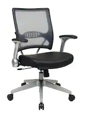 Front. Office Star Products - Professional AirGrid® Managers Chair - Platinum & Black.
