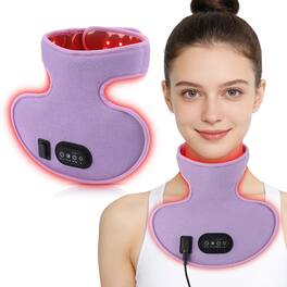 Morfone - 72 LED 660nm+850nm near infrared Red Light Therapy Portable Wrap for Neck Pain Relief - Purple