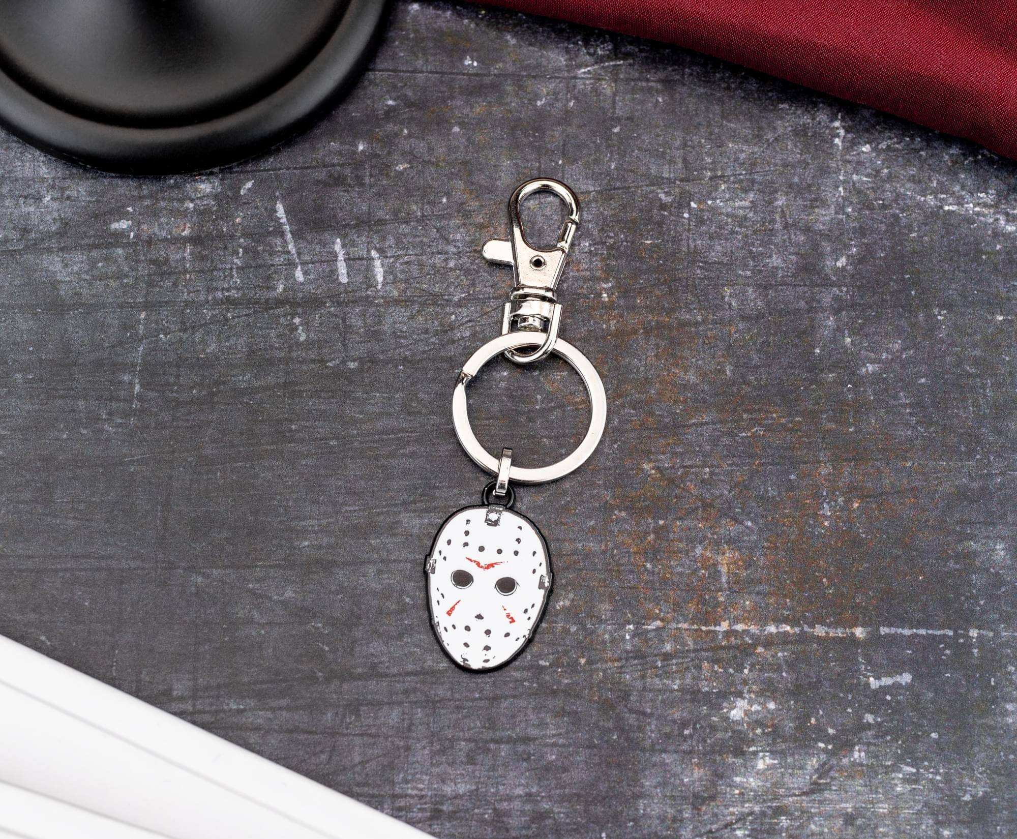 Alt View 2. SalesOne LLC - Friday The 13th Jason Voorhees Hockey Mask Enamel Keychain - Multi-Colored.