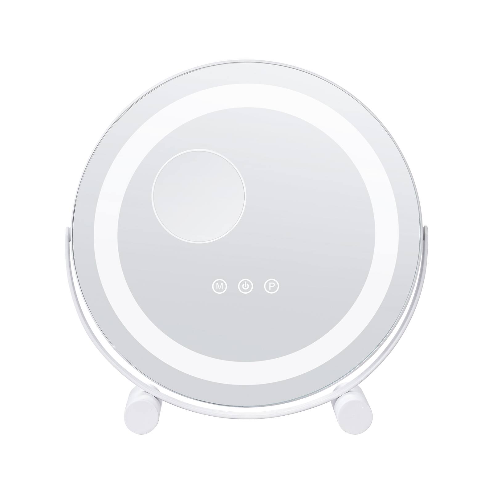 Alt View 5. VEVOR - 12”Vanity Mirror With Lights, LED Makeup Mirror 3 Color Lighting Modes, with 5X Magnification Mirror,Smart Touch Control - White.