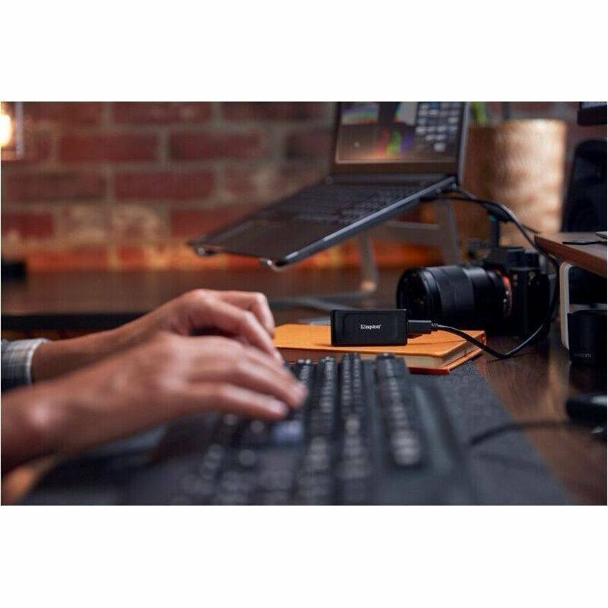 Alt View 3. Kingston - Kingston XS1000 1 TB Portable Solid State Drive - External - USB 3.2 (Gen 2) - 1050 MB/s Maximum Read Transfer Rate.