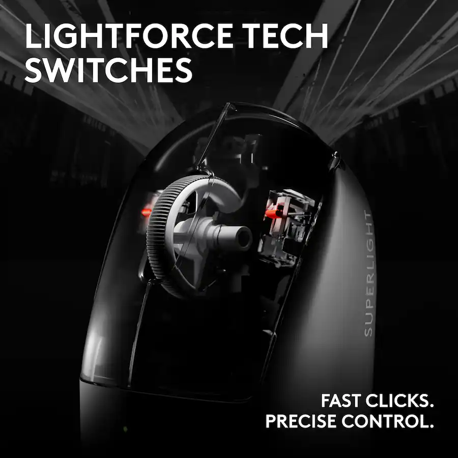 Logitech PRO X SUPERLIGHT 2c LIGHTSPEED Lightweight Compact Wireless ...