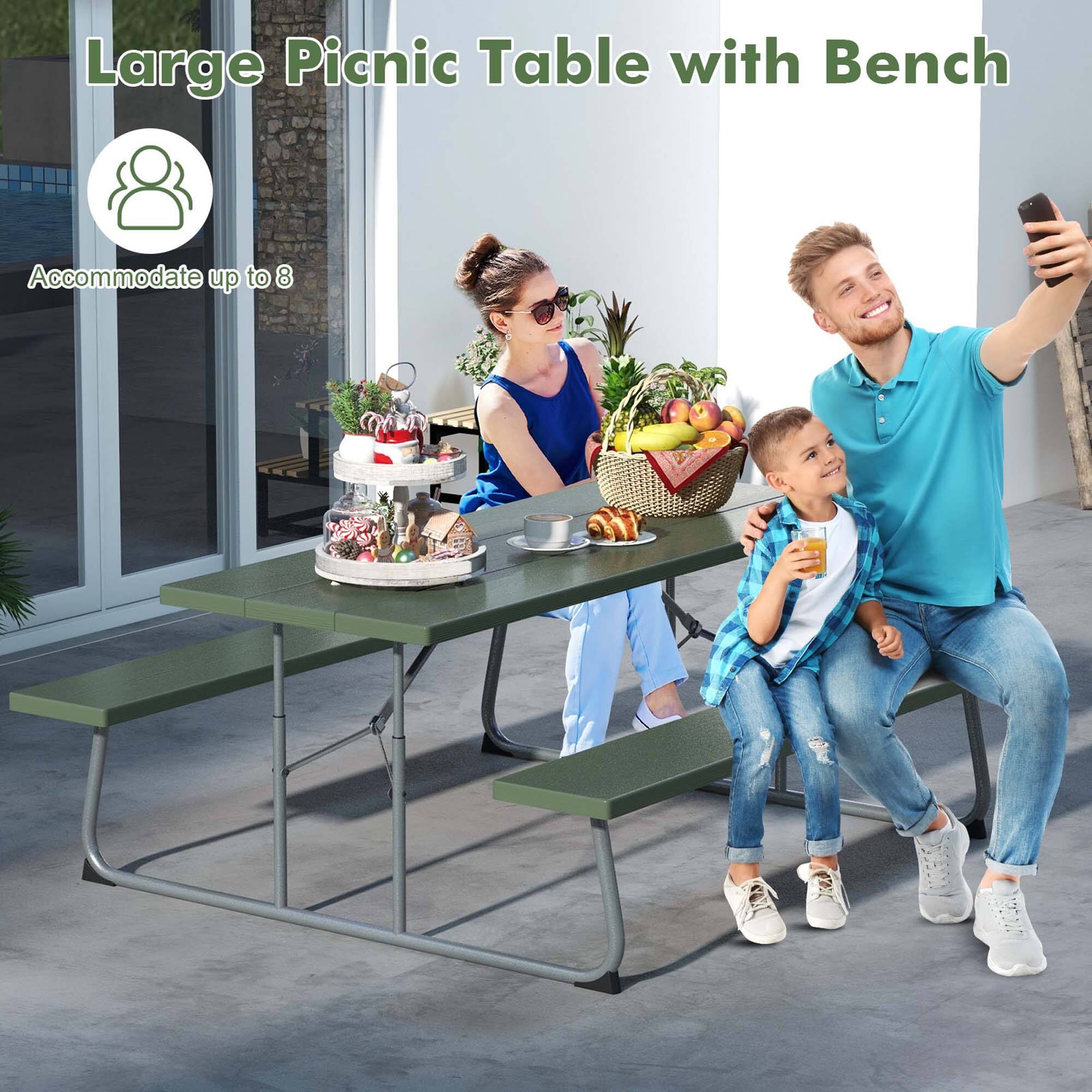 Large Picnic Table with Bench

Accommodate up to 8