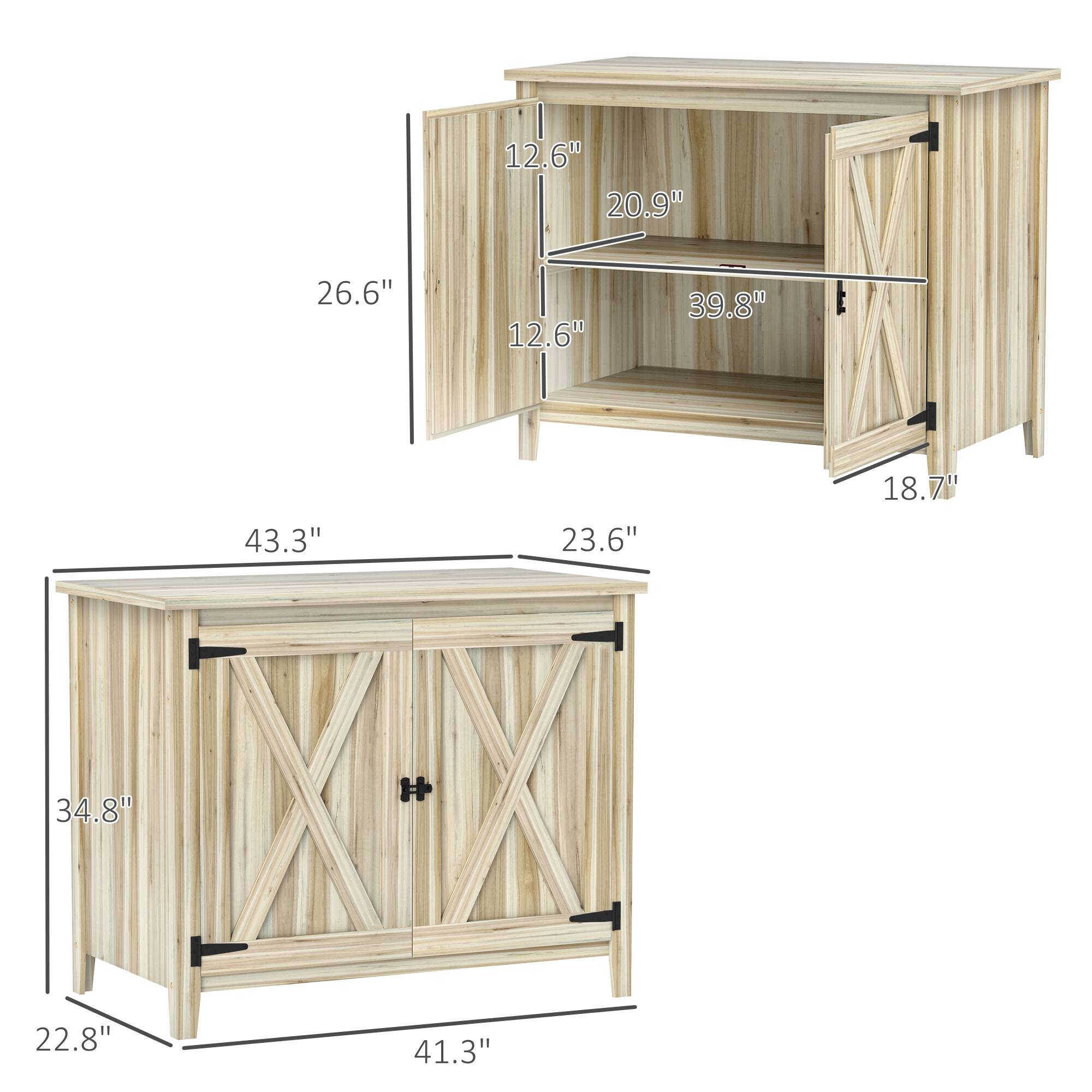 H: 22.8"
W: 41.3"
D: 43.3"

Top: 26.6"

Shelf: 20.9"

Door: 39.8"

Side: 12.6"