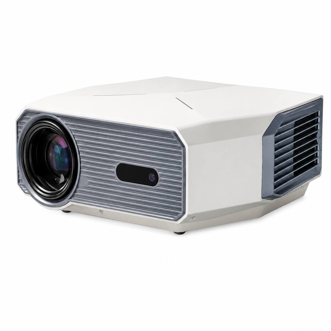 Front. BOSS - Boss S26A Portable Smart Projector, WiFi Bluetooth 3D, HDMI/USB/AV, PS5 & Fire Stick Ready, 50,000hr Lamp Life - White.