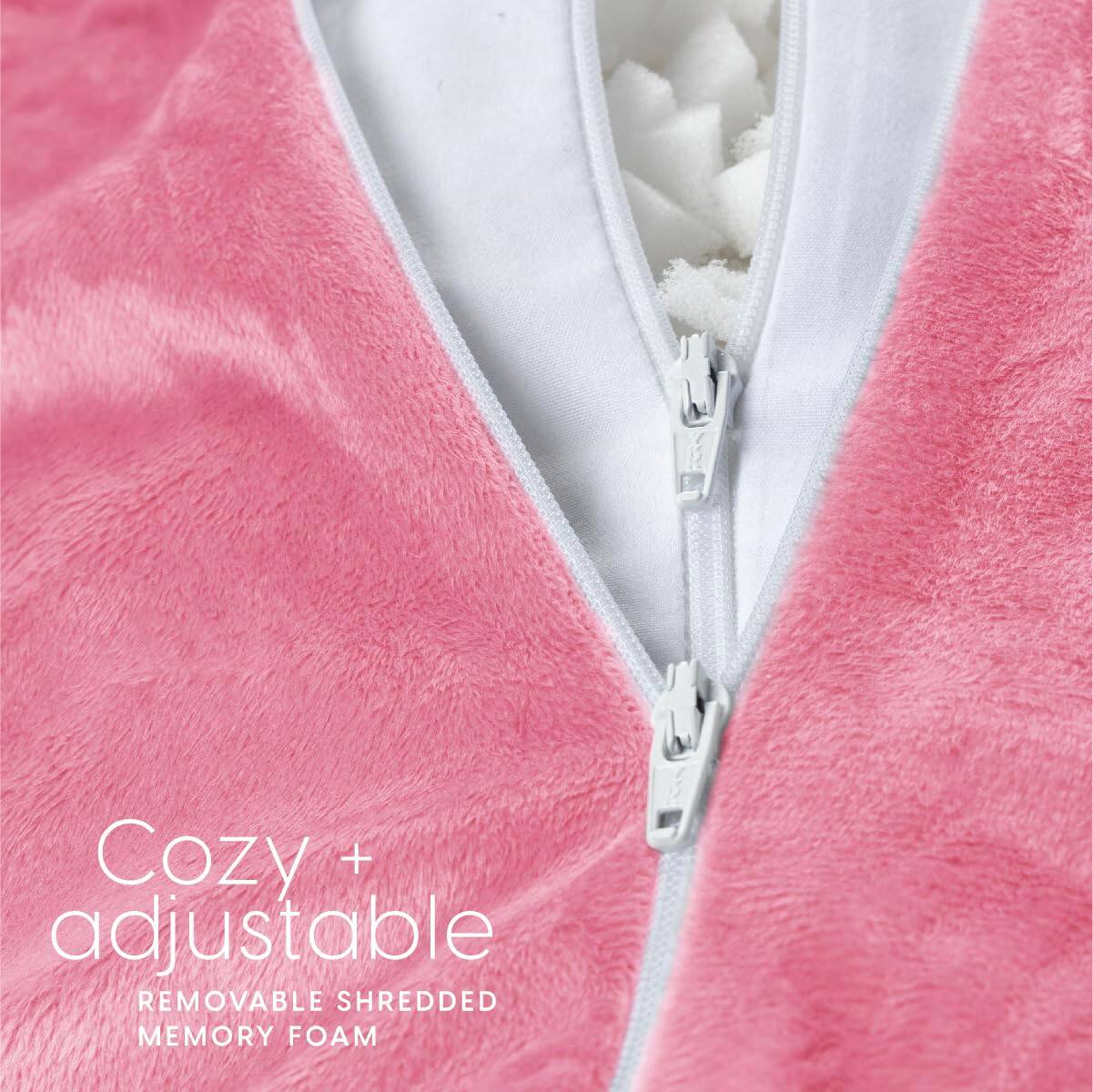 Cozy + adjustable  
REMOVABLE SHREDDED MEMORY FOAM