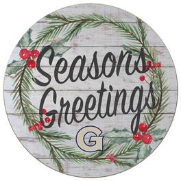 Jardine - Georgetown Hoyas 20'' x 20'' Season's Greetings Circle - White
