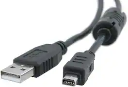 CB-USB8 26-Inch USB Type-A to Mini USB Type-B Camera Data Transfer Cable for OM SYSTEM Cameras - Black