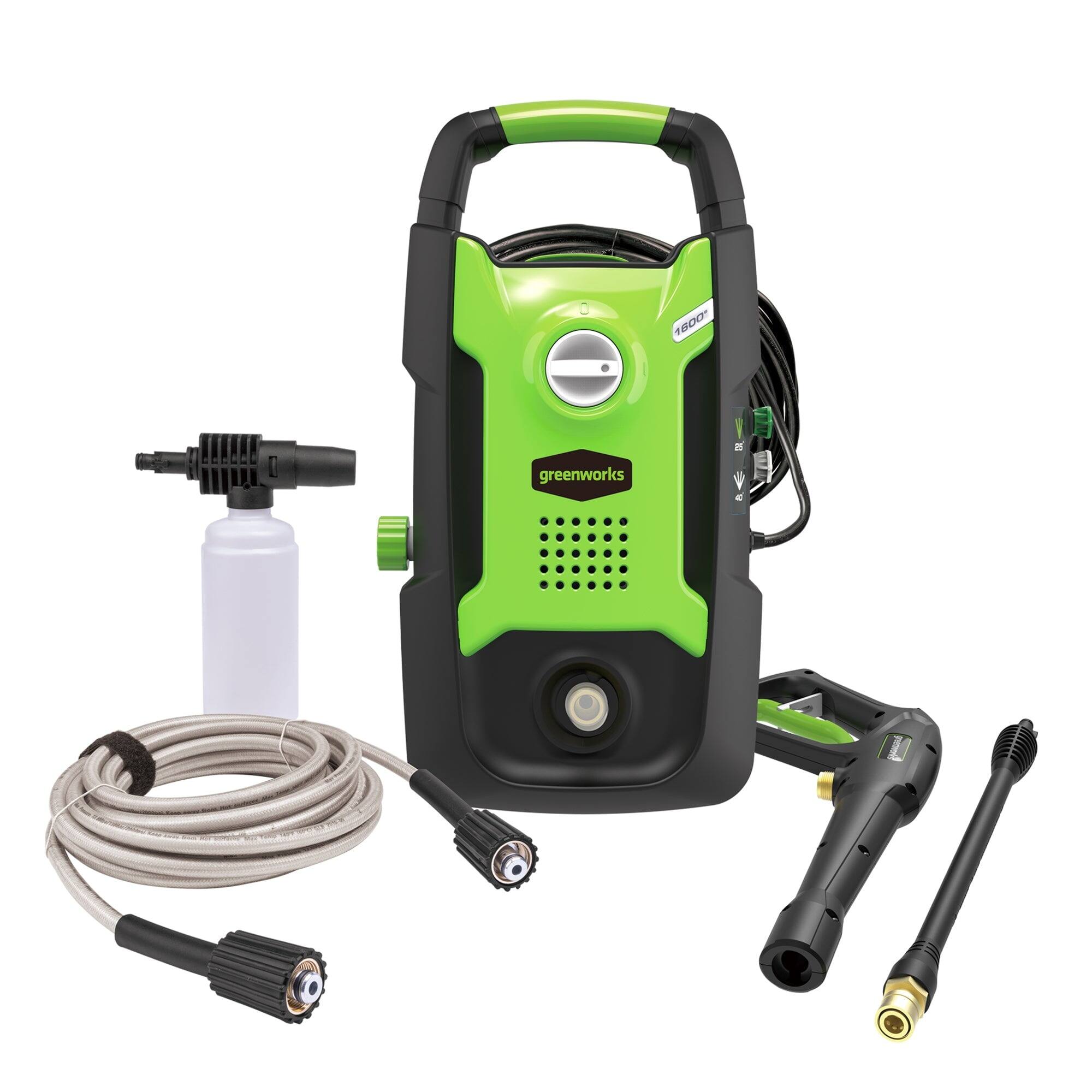 Greenworks - 1600 Psi (1.2 GPM) Electric Pressure Washer Great for Cars, Patios, Driveways - Green price history on PriceWatchPro