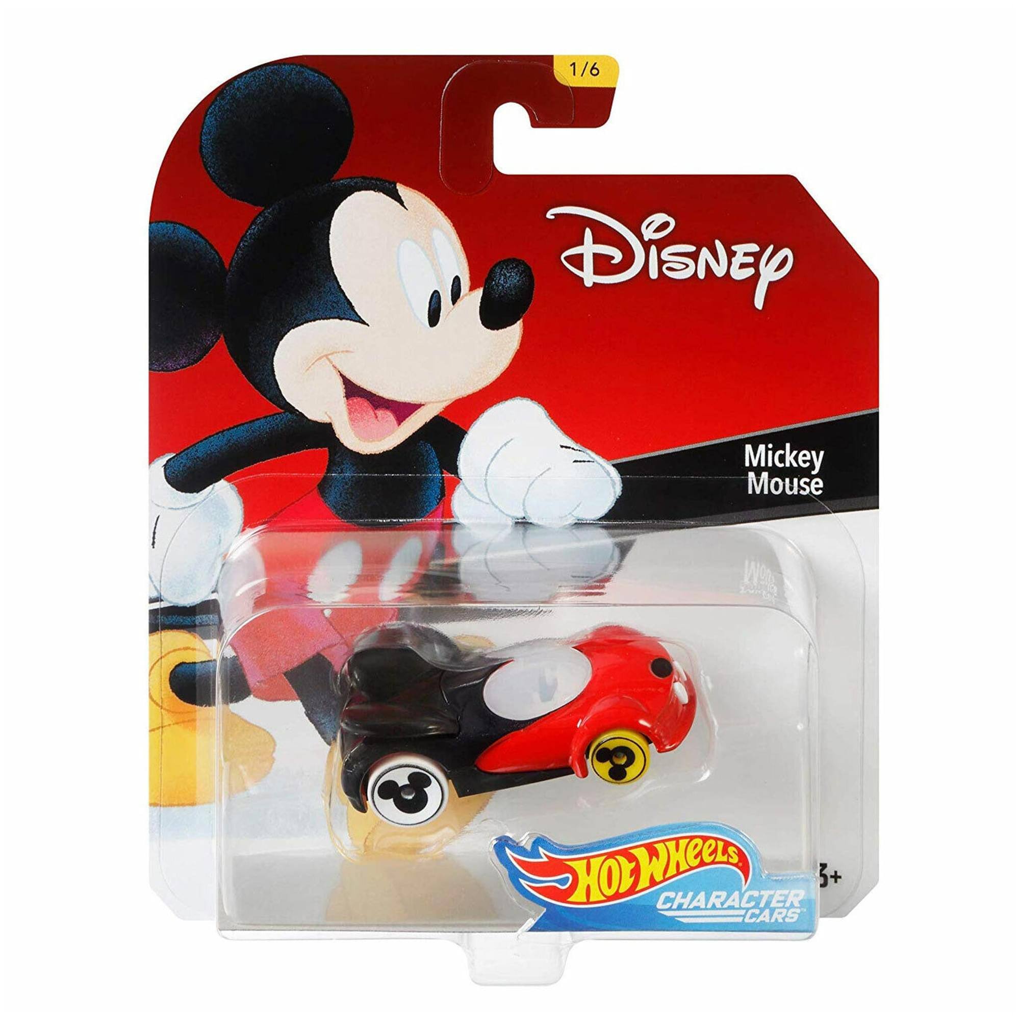 1/6 Disney Mickey Mouse  
Hot Wheels Character Cars  
3+