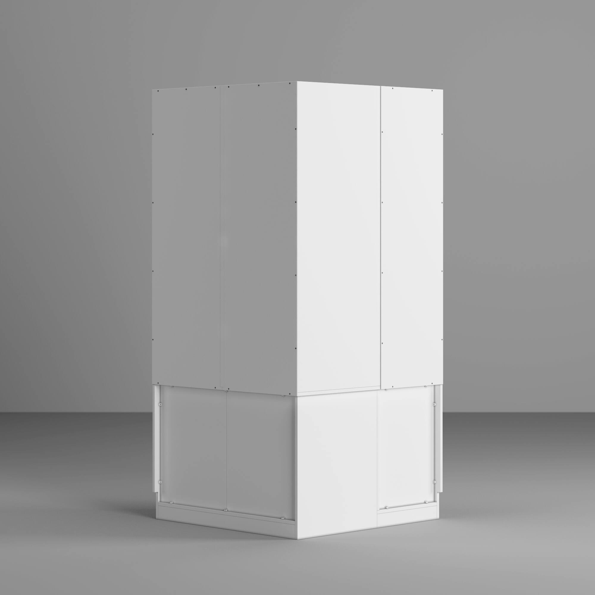 Alt View 5. FUFU&GAGA - Space-Saving Corner Wardrobe – Large Capacity Closet for Bedroom Organization - White.