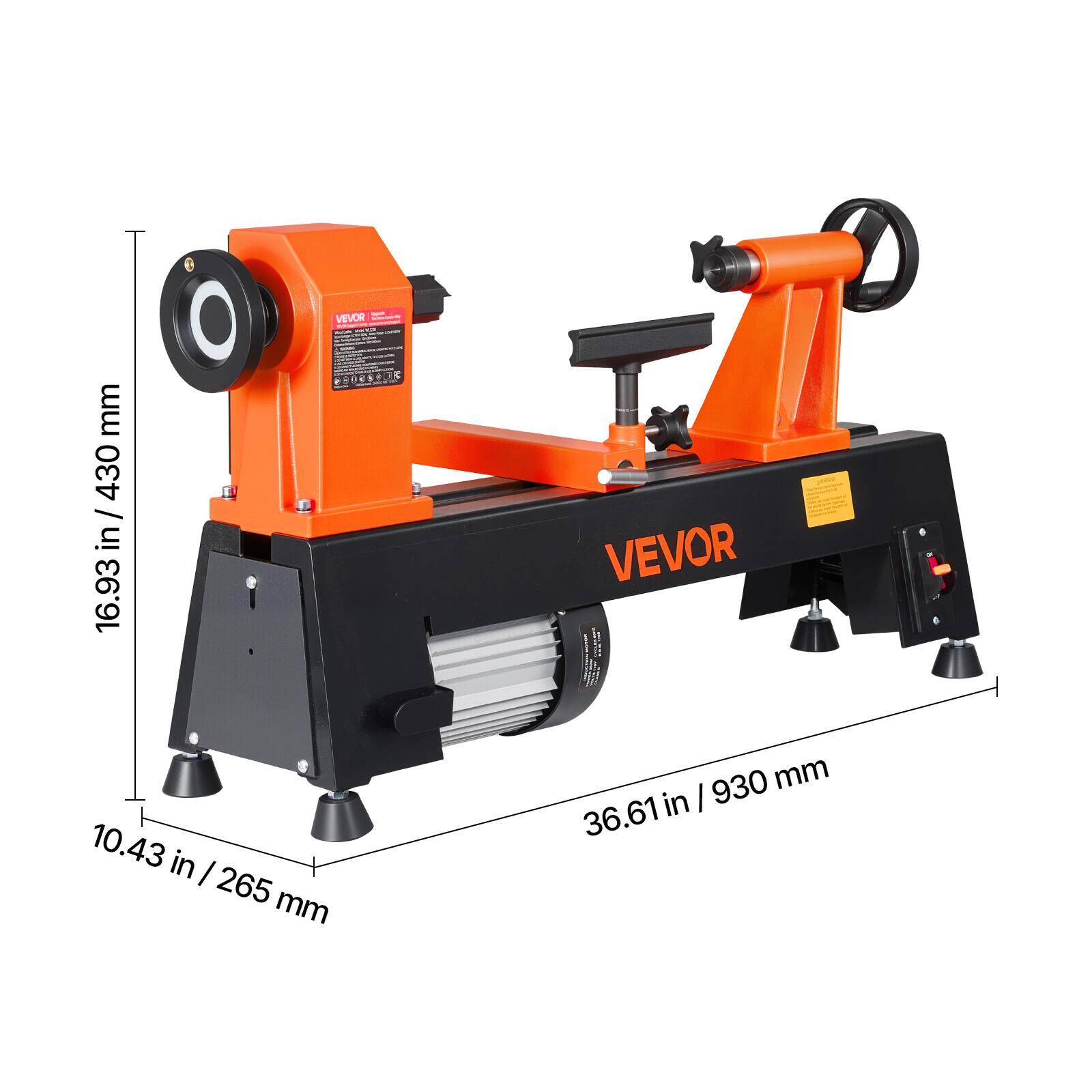 VITVOR mm 430 / in / .93in / 16.93 VEVOR 10.43 in / 265 mm 930 mm in / 36.61