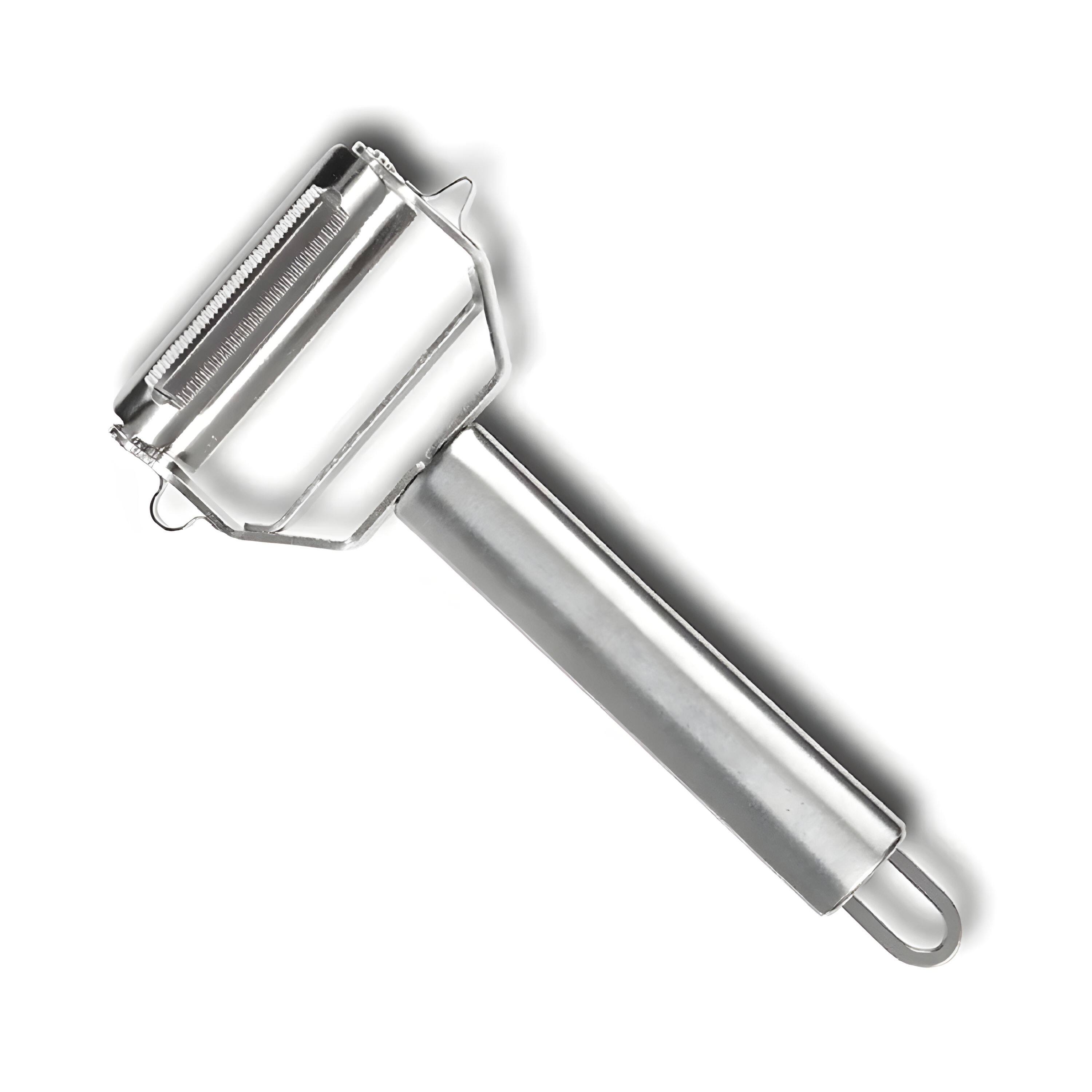 Front. Kitcheniva - Stainless Steel Dual Blade Peeler Fruit & Vegetable Cutter Tool - Silver.