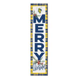 Jardine - Rochester Yellow Jackets 12'' x 48'' Outdoor Merry Christmas Leaner - White