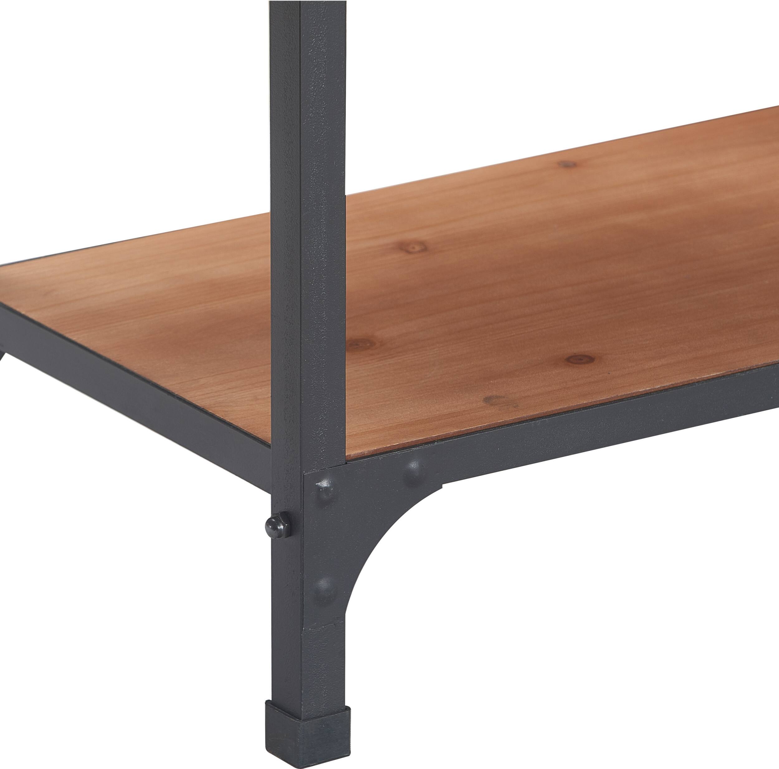 Alt View 16. Serta - Overland Side Table - Wood and Black Metal.