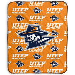 Pegasus - UTEP Miners 50" x 60" Repeat Wordmark Fleece Blanket - Multicolor