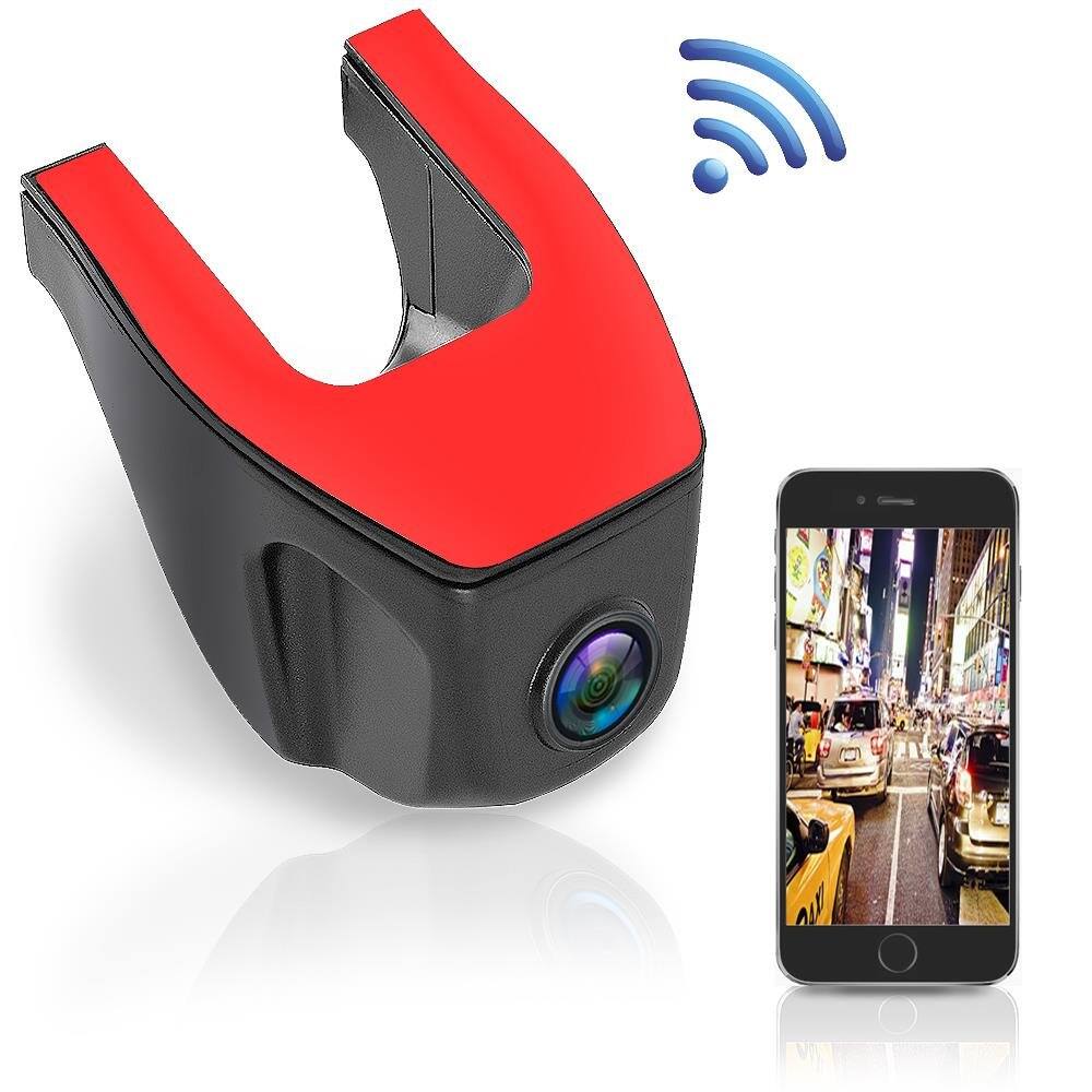 Front. Pyle - Pyle Wifi HD Car Dash Camera – 1080p, Night Vision, Wireless Control, 32GB Support, Windshield Mount.