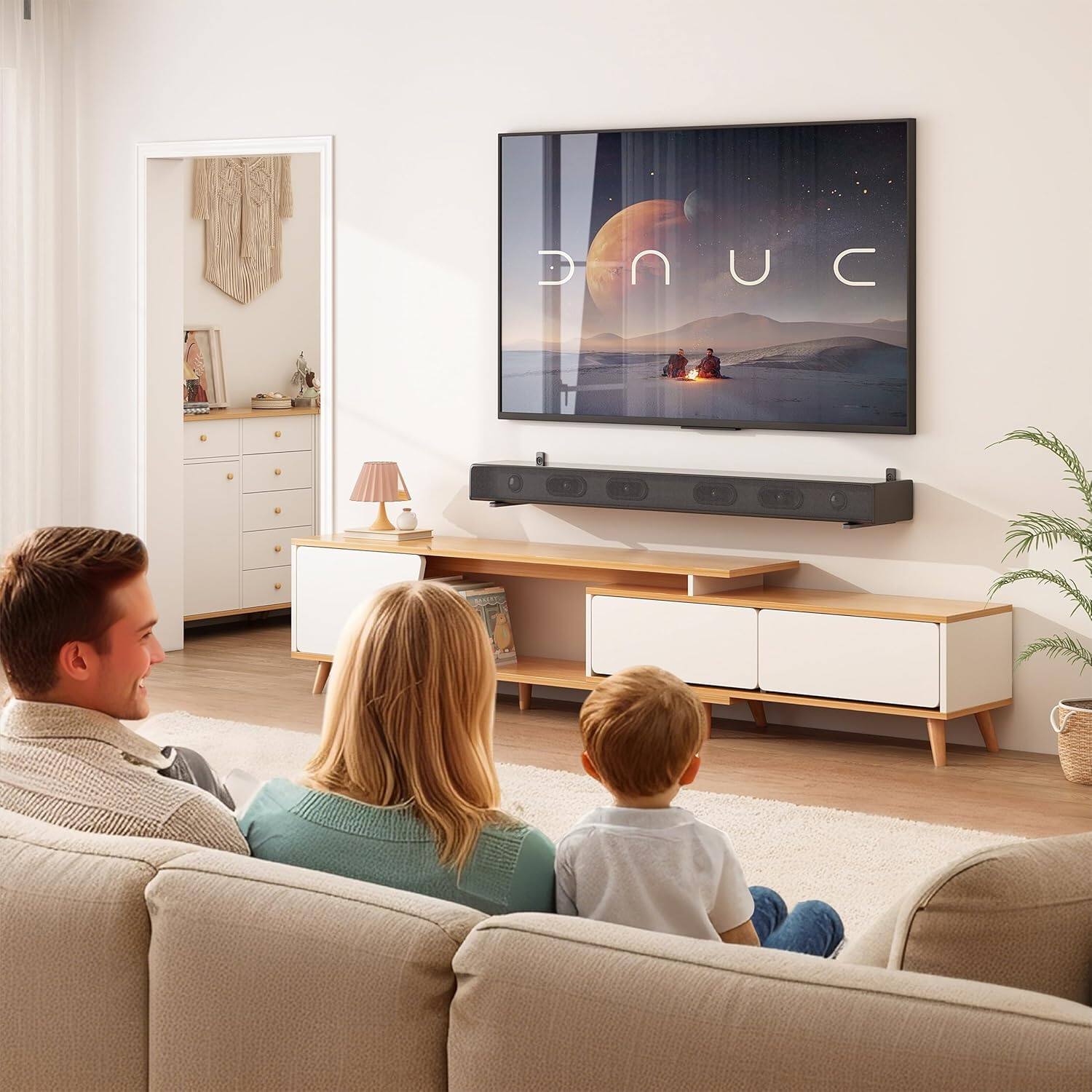 Alt View 2. Schertz - Under-TV Soundbar Mount for Bose, Sony, LG & More, Holds up to 20 lbs - Black.