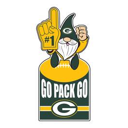 Evergreen Enterprises - Green Bay Packers 30" Metal Gnome 3-in-1 Outdoor Yard Sign - Multicolor