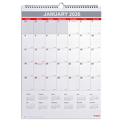 Sure, here is the corrected and grouped text from the image:

---

**JANUARY 2026**

**Sunday**  
28

**Monday**  
29

**Tuesday**  
30

**Wednesday**  
31

**Thursday**  
1

**Friday**  
2

**Saturday**  
3  
4  
5  
6  
7  
8  
9  
10  
11  
12  
13  
14  
15  
16  
17  
18  
19  
20  
21  
22  
23  
24  
25  
26  
27  
28  
29  
30  
31

---

**Staples**