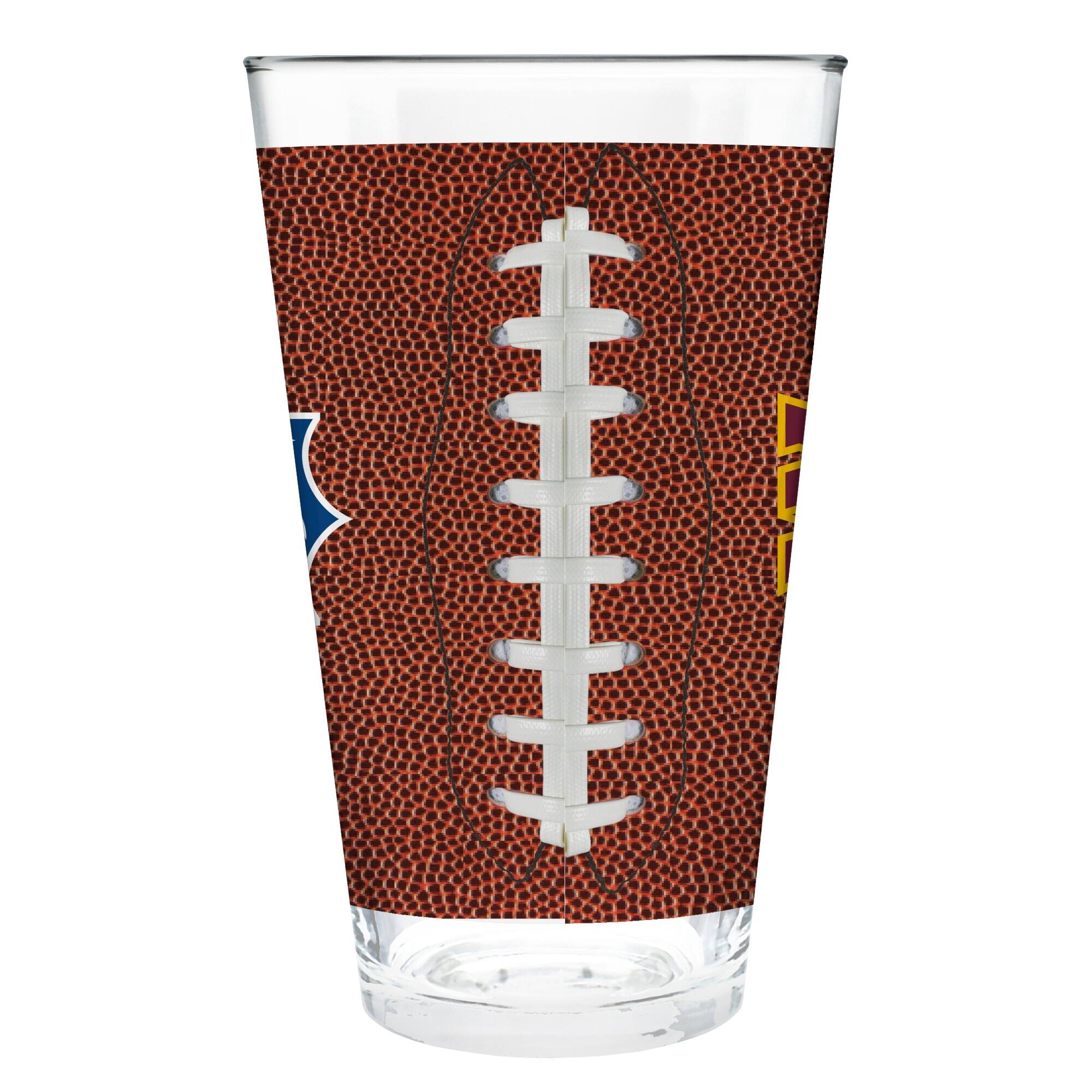 Alt View 2. Great American Products - Washington Commanders 16oz. Game Ball Pint Glass - Brown.