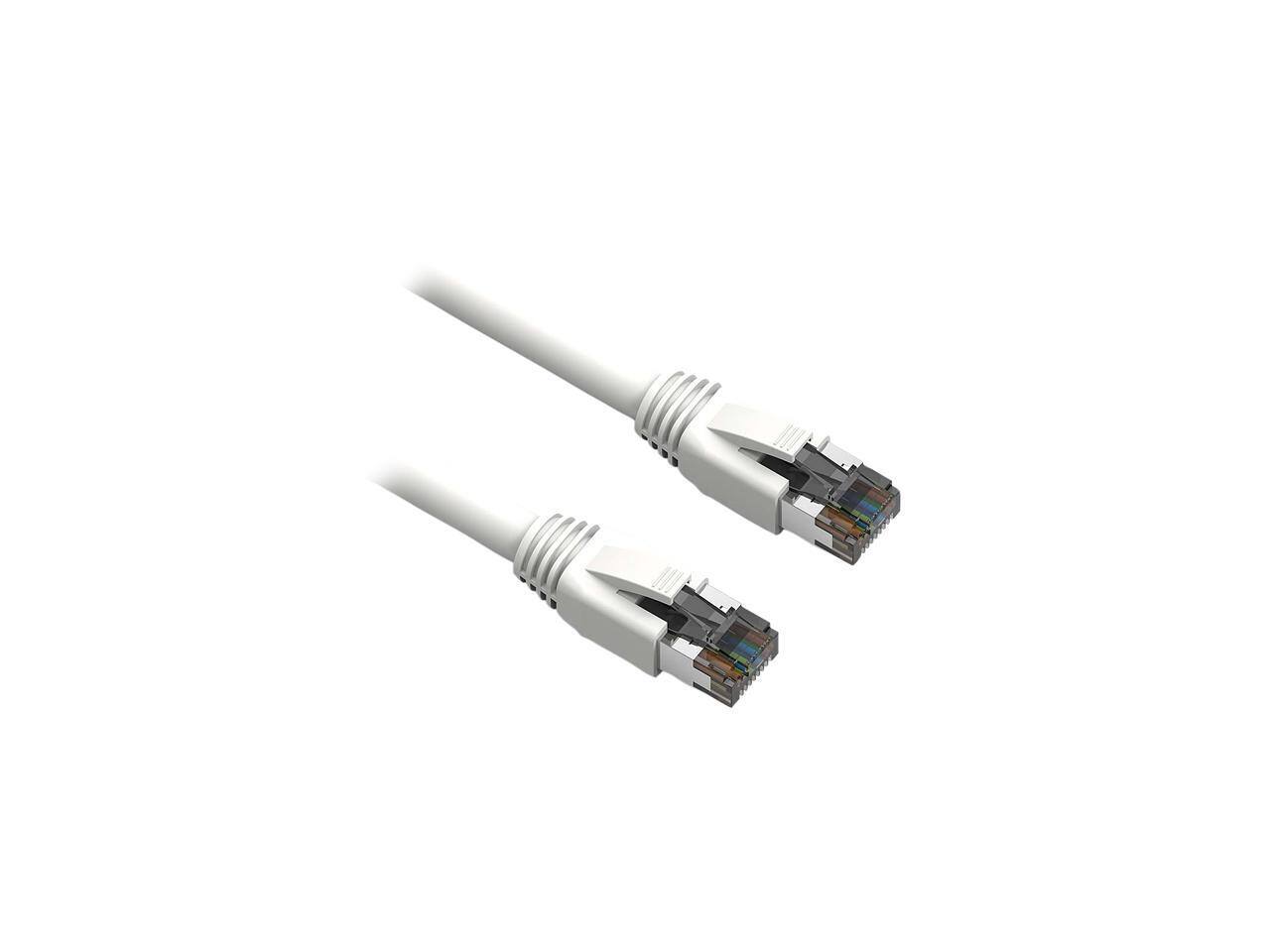 Alt View 1. Nippon Labs - Nippon Labs Cat8 RJ45 2FT 40Gbps 2000MHz S/FTP Ethernet Cable (White).