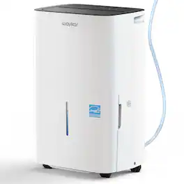 Waykar - 150-pint Energy Star Dehumidifier with Auto-Swing Louvers and Full Tank Protection for Bedroom and Basement - White