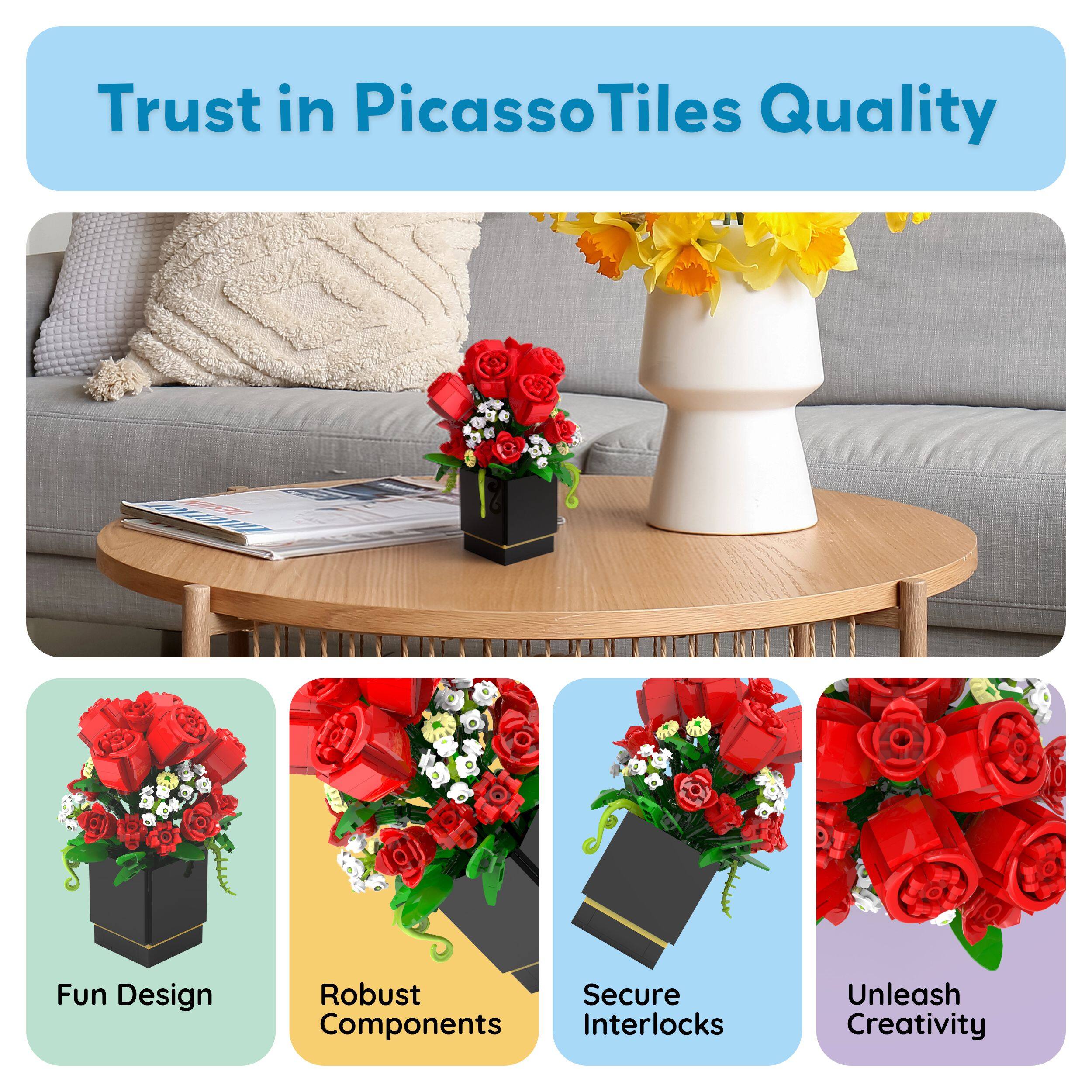 Trust in PicassoTiles Quality

Fun Design

Robust Secure Components Interlocks

Unleash Creativity
